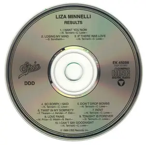 Liza Minnelli - Results (1989) with Pet Shop Boys [Non-Remastered, US Press]