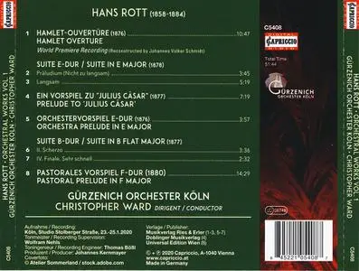 Christopher Ward, Gürzenich Orchester Köln - Hans Rott: Orchestral Works, Vol. 1 (2020)