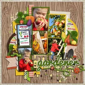 Scrap-kit - Garden with vegetables