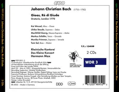 Hermann Max,  Das Kleine Konzert - Johann Christian Bach: Gioas, Re di Giuda (2002)