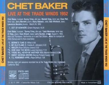 Chet Baker - Live At The Trade Winds 1952 (1991) {Fresh Sound FSCD-1001}