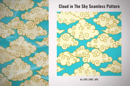 EE - Cloud in The Sky Seamless Pattern RUJJJBE