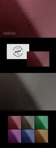 Textile Embossing Logo PSD Mockup Template