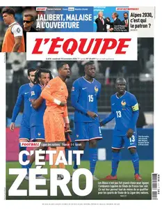 L’equipe du Vendredi 15 Novembre 2024