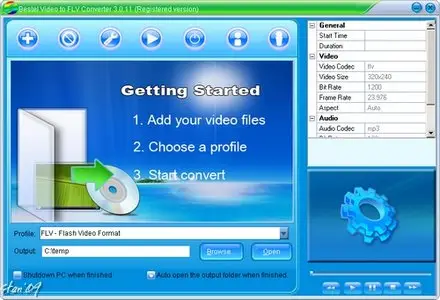 Bestel Video to FLV Converter v3.0.11