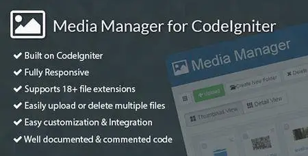 CodeCanyon - Media Manager for CodeIgniter v2.3.1 - 9517058