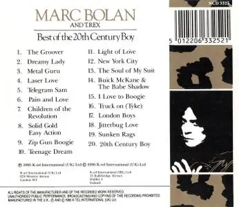 Marc Bolan & T. Rex - Best of the 20th Century Boy (1986)