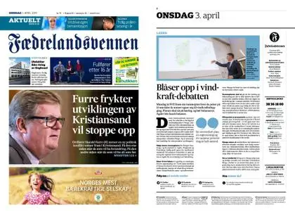 Fædrelandsvennen – 03. april 2019