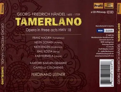 Ferdinand Leitner, Cappella Coloniensis - George Frideric Handel: Tamerlano (2015)
