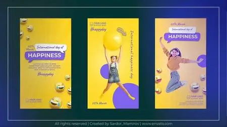 International Day of Happiness Emoji Instagram Story 47863305