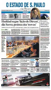 Jornal O Estado de São Paulo - 13 de outubro de 2012 - Sábado