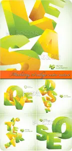 Marketing 3d collage vector nature