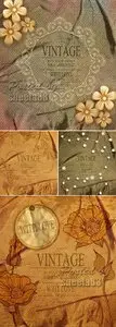 Vintage Romantic Cards Vector