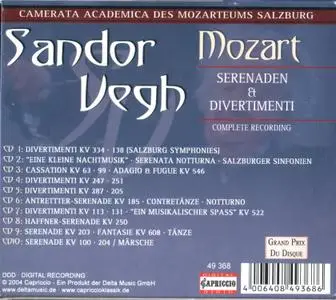 Sandor Vegh - Mozart: Serenaden & Divertimenti (10 CD) (1991)