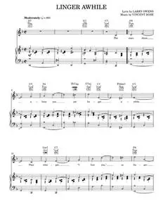 Linger Awhile - Ben Webster, Duke Ellington, Sarah Vaughan (Piano-Vocal-Guitar)