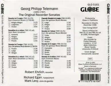 Robert Ehrlich, Richard Egarr, Mark Levy - Telemann: The Original Recorder Sonatas (1997)