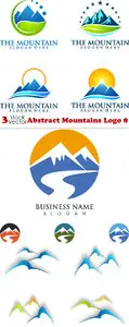 Vectors - Abstract Mountains Logo 8