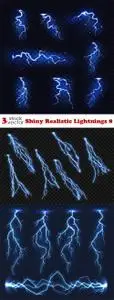 Vectors - Shiny Realistic Lightnings 8