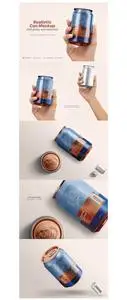 Realistic Can Mockup Set