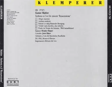 Otto Klemperer, Sinfonieorchester des Bayerischen Rundfunks - Mahler: Sinfonia n.2 in Do minore 'Resurrezione' (1989)