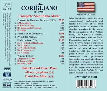 Philip Edward Fisher, David Alan Miller, Albany Symphony - John Corigliano: Complete Solo Piano Music (2023)