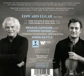 Renaud Capuçon, Simon Rattle, London Symphony Orchestra, Stephen Hough - Edward Elgar: Violin Concerto; Violin Sonata (2021)