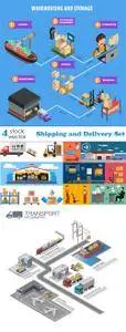 Vectors - Shipping and Delivery Set