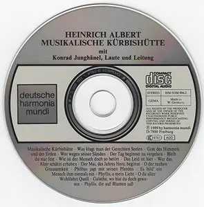 Heinrich Albert - Cantus Cölln / Konrad Junghänel - Musikalische Kürbishütte (1990, DHM # HMIOM 906-2)