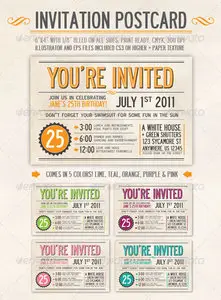 GraphicRiver Invitation Postcard
