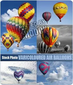 Varicoloured air balloons - Stock Photo