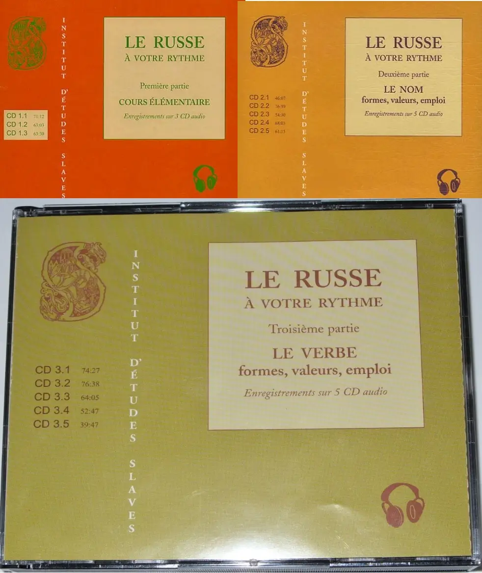 Le russe à votre rythme: Tomes 1-3 + Enregistrements 14 CD Audio
