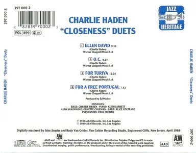 Charlie Haden - "Closeness" Duets (1976)