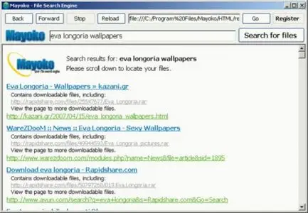 Mayoko 1.1.5 - RapidShare Search Engine