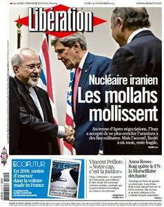 Libération du Lundi 25 Novembre 2013