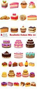 Vectors - Realistic Cakes Mix 10