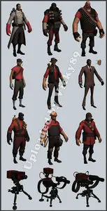 3D models Characters in the game Team Fortress 2