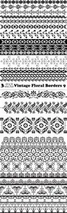 Vectors - Vintage Floral Borders 9