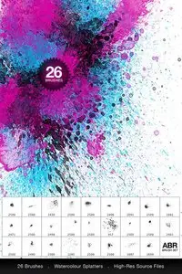 GraphicRiver 26 Watercolor Splatter Brushes