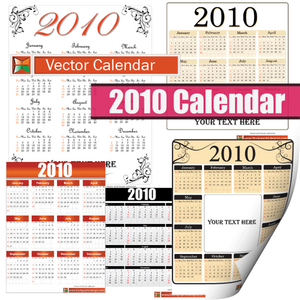 2010 Vector calendar