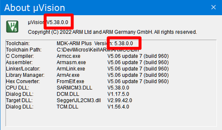 Keil MDK-ARM 5.38