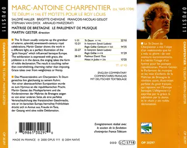 Martin Gester, Le Parlement de Musique - Marc-Antoine Charpentier: Te Deum & Motets pour le Roy Louis (2004)