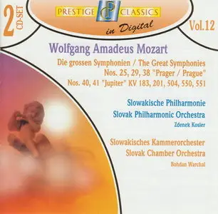 Wolfgang Amadeus Mozart - Symphonies № 25, 29, 38, 40, 41, (Zdenek Kosler, Bohdan Warchal)
