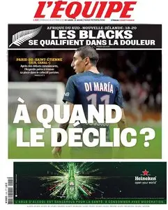 L'Equipe du Dimanche 25 Octobre 2015