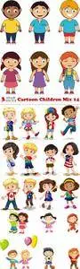 Vectors - Cartoon Children Mix 14