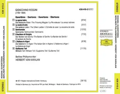 Rossini · Ouvertüren · Berliner Philharmoniker · Herbert Von Karajan 
