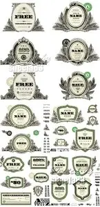 Financial Labels Vector