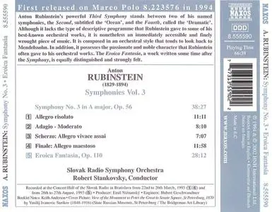 Robert Stankovsky, Slovak Radio Symphony Orchestra - Anton Rubinstein: Symphony No.3, Eroica Fantasia (2002)