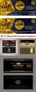 Vectors - Black Gift Voucher Templates