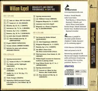 William Kapell - Broadcasts and Concert Performances 1944-1952 (2016) {3CD Set Marston 53021-2}