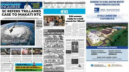 Philippine Daily Inquirer – September 12, 2018